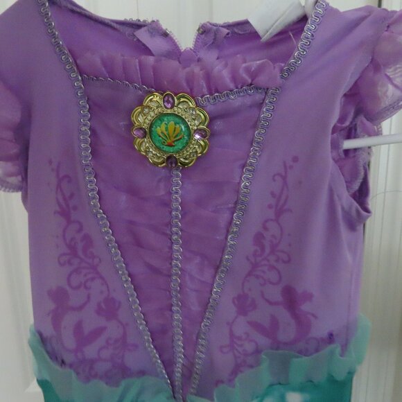 Disney Princess Little Mermaid Costume Dress in Purple and Green SZ 2T Dress UP - Picture 7 of 7
